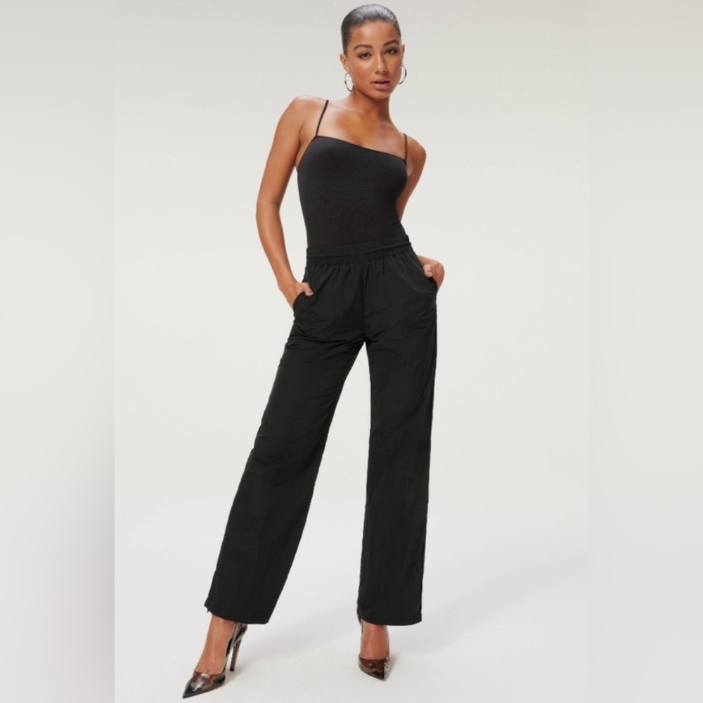 Good American Black Wide Leg Pants